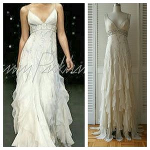 Jenny Packham Silk Chiffon Bridal Gown